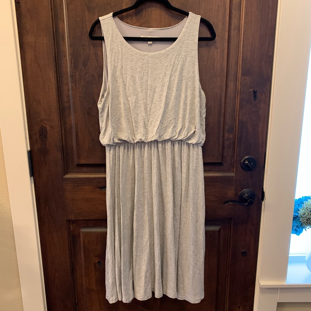 Loft gray cotton dress